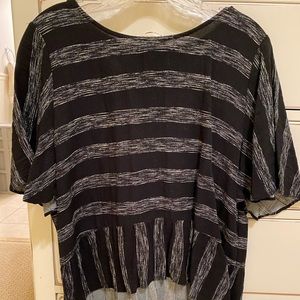 Striped, peplum, flowy top